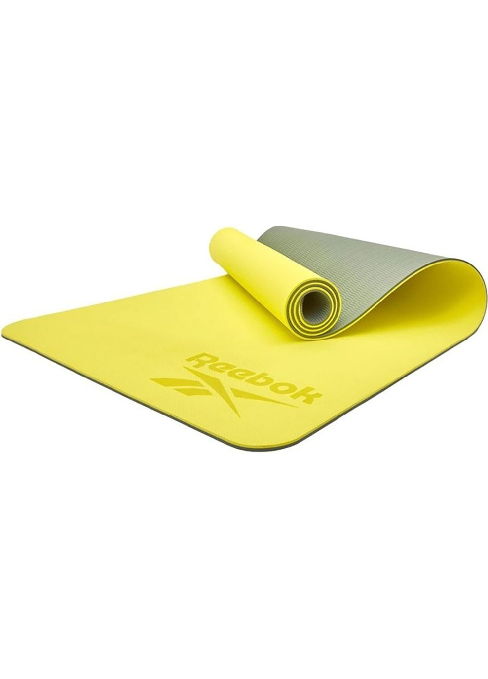 Двосторонній килимок для йоги Double Sided 4mm Yoga Mat сзелений Reebok (268743504)