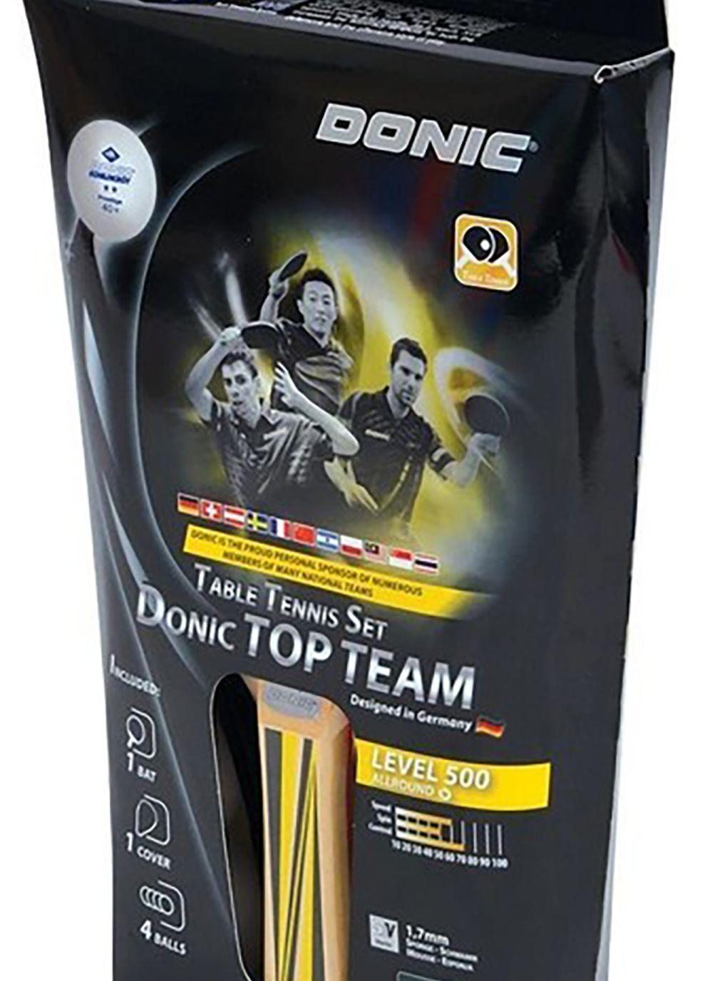 Набор для пинг-понга Top Team 500 Gift set (ракетка+чехол+4мяча) Donic (268747401)