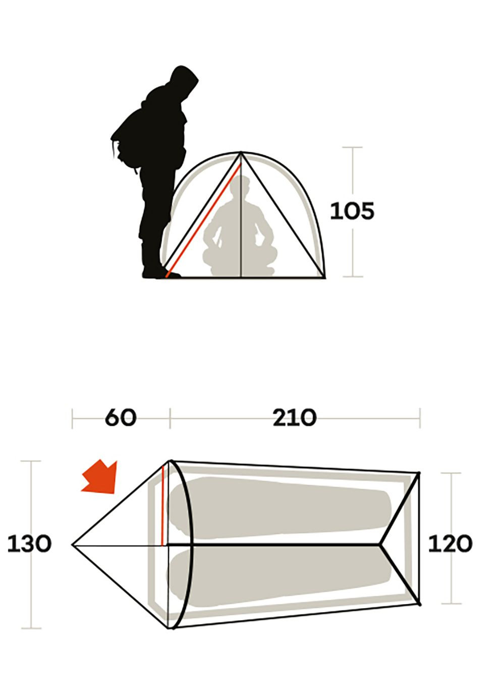 Палатка двухместная Thar 2 Sand Ferrino (268746492)