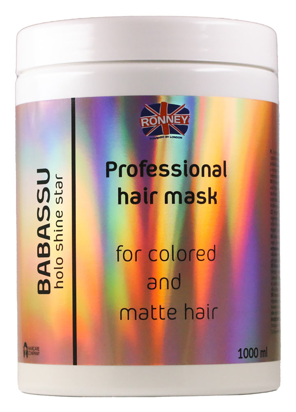 Енергетична маска HoLo Shine Star Babassu Oil для фарбованого і тьмяного волосся 1000 мл RONNEY (268744728)