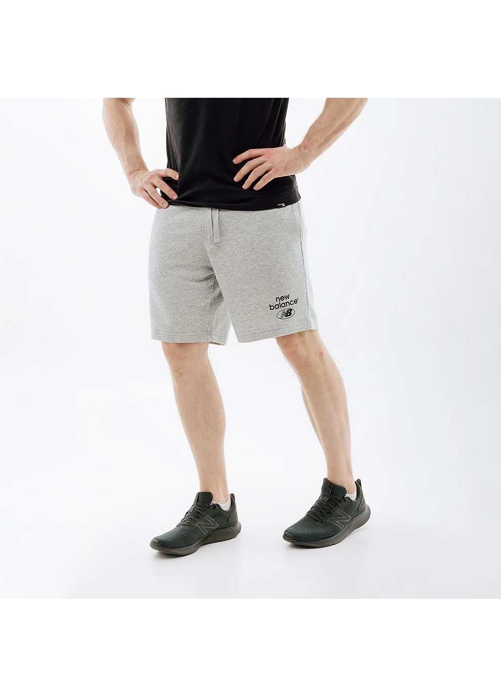Мужские Шорты Essentials Reimagined Серый New Balance (268747165)