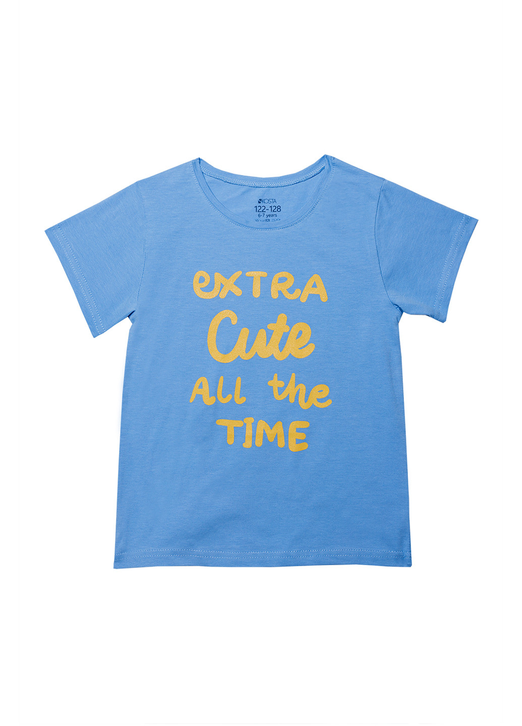 Блакитна літня футболка для дівчинки Kosta 2352-5