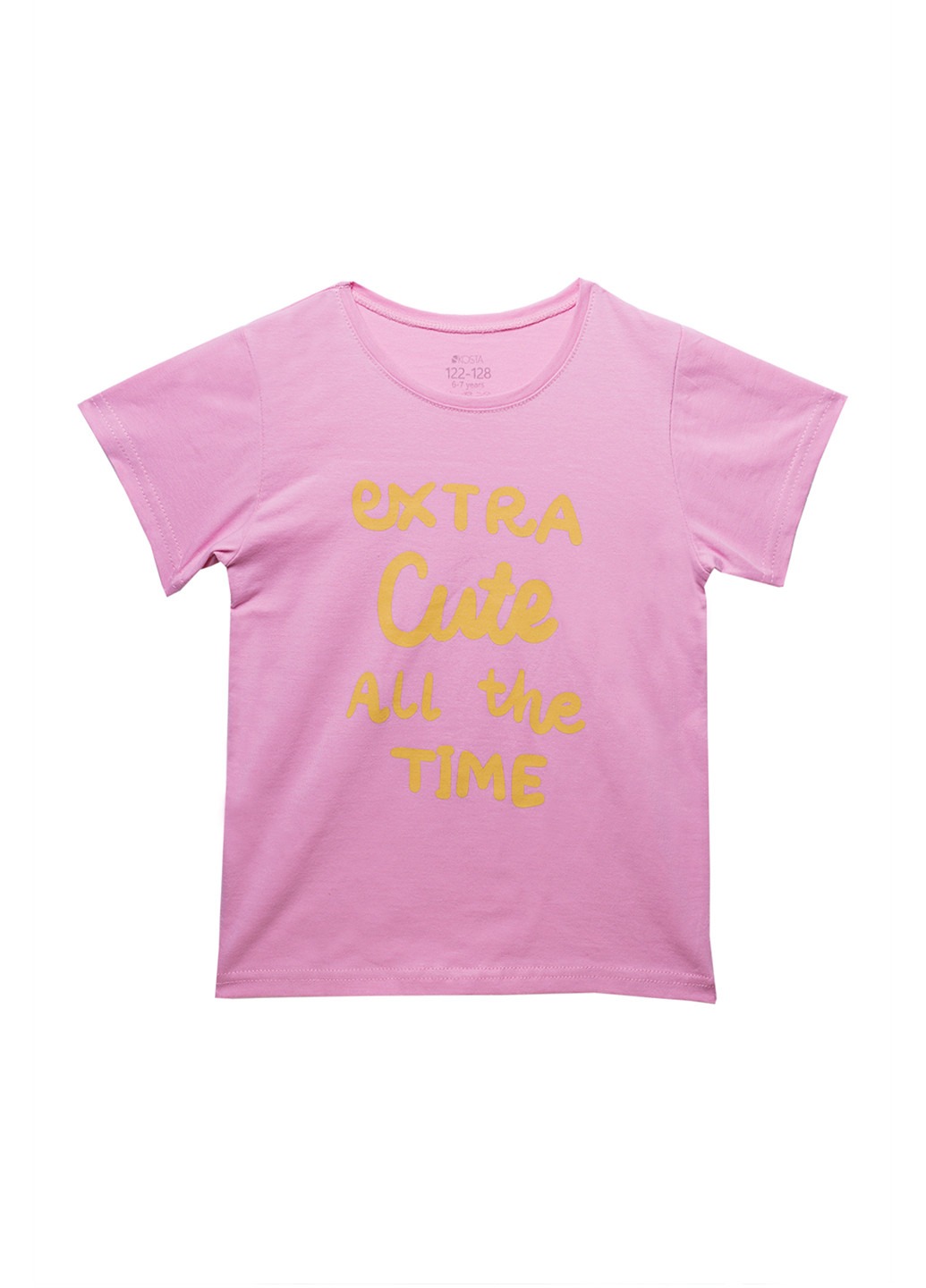 Розовая летняя футболка для девочки Kosta 2352-7