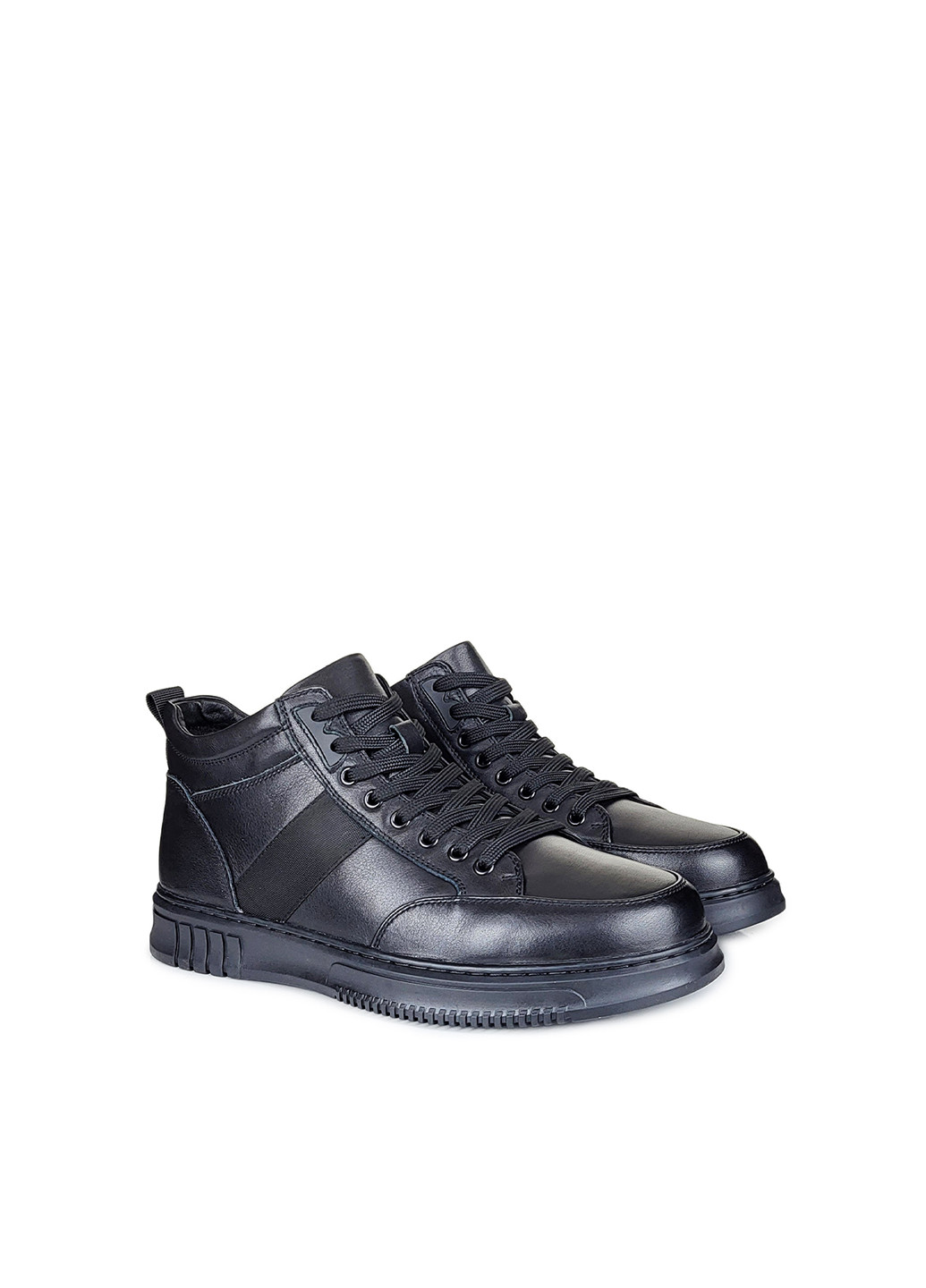 Черные зимние кожаные черные мужские ботинки с мехом,,jx395701m-1 чорн,40 Berisstini