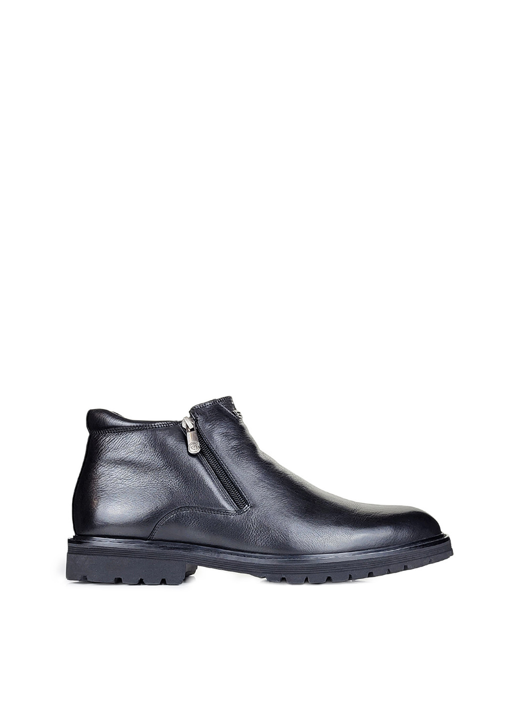 Черные зимние кожаные мужские ботинки классические высокие с мехом,,dh651m-1-1 чорн,39 Cosottinni