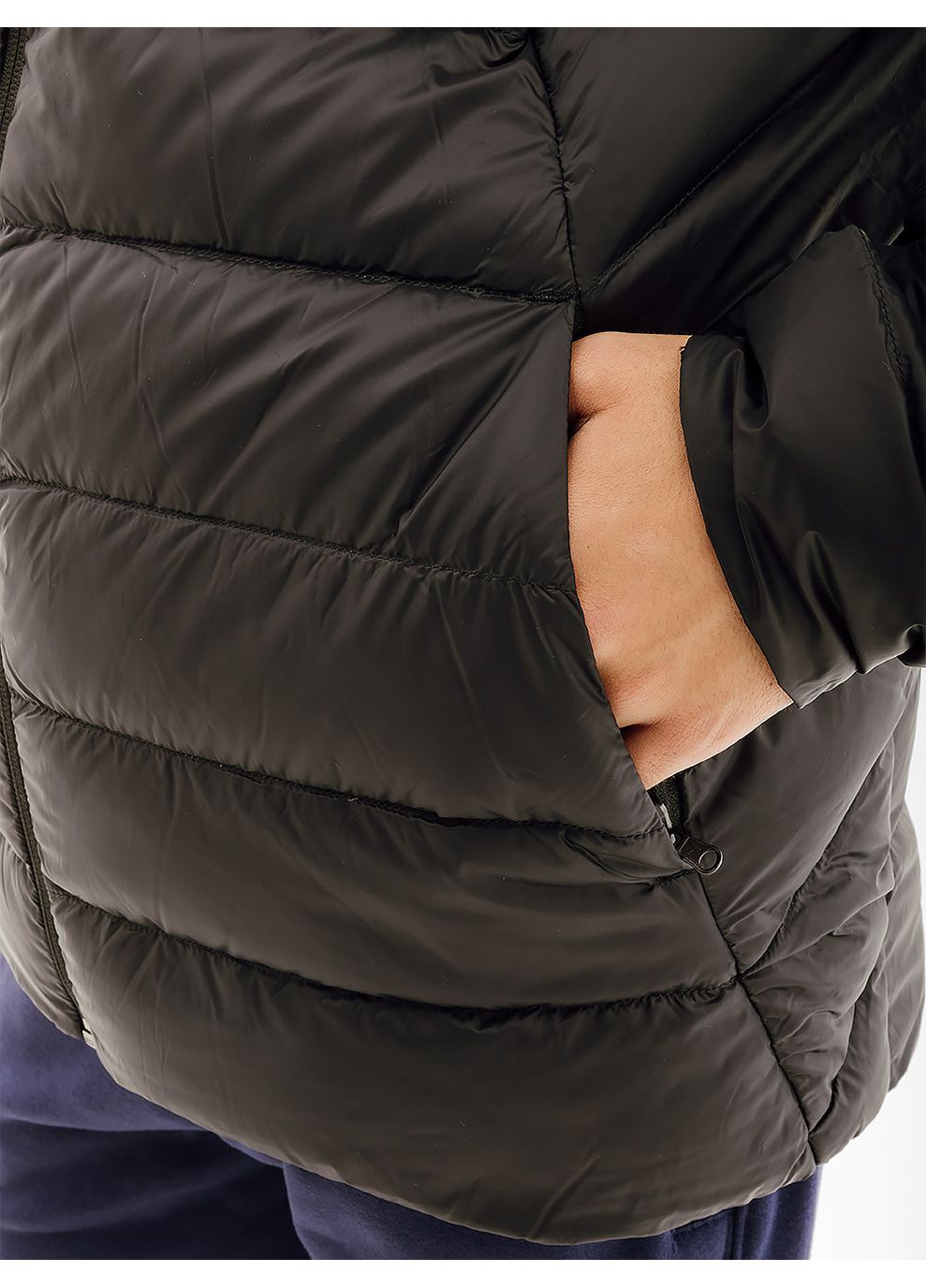Черная демисезонная мужская куртка packite down jacket черный Puma