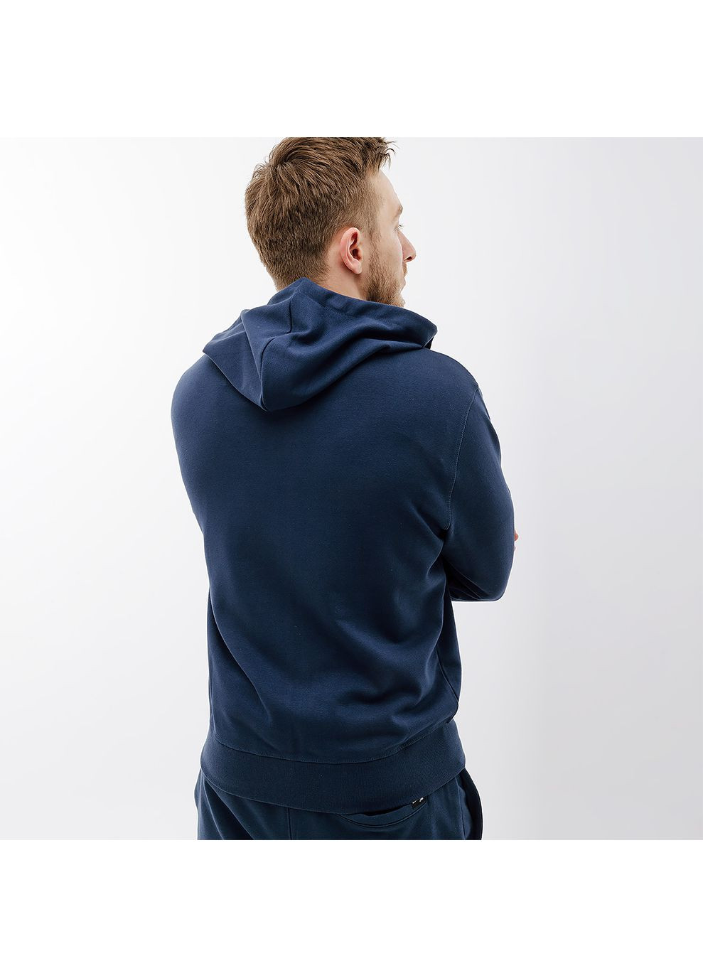 Синяя демисезонная мужская куртка essentials stacked logo fz синий New Balance