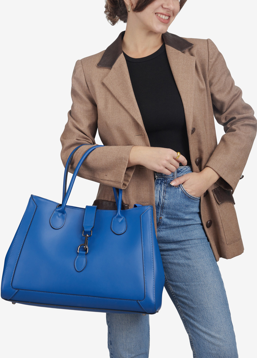 Сумка женская кожаная шоппер большая Shopper Regina Notte (269000203)