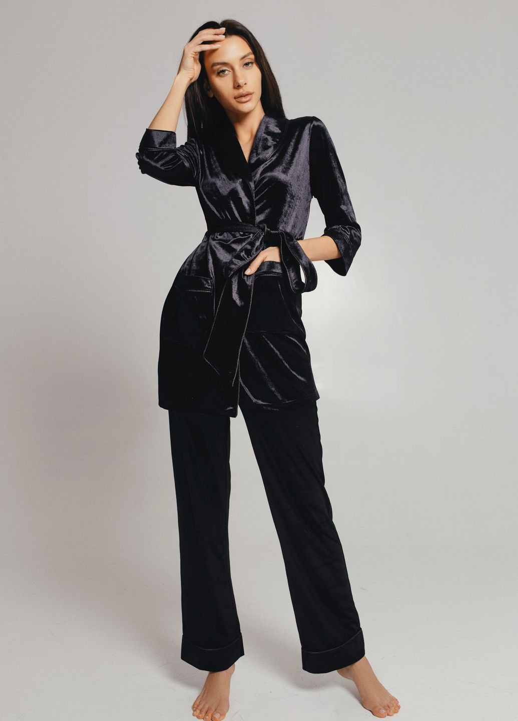 Черная пижама Modena MOD DK149