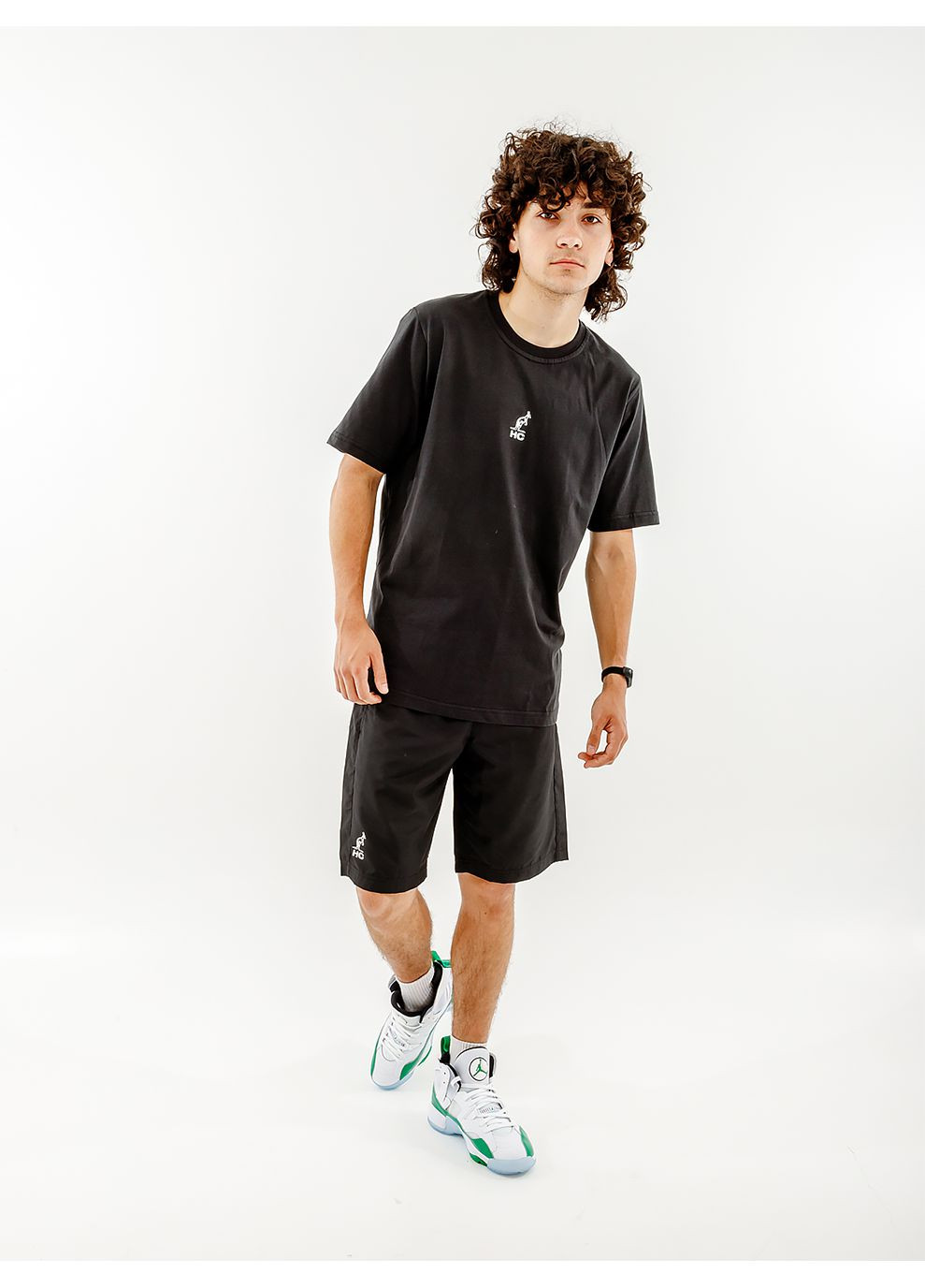 Черная мужская футболка punch cotton tee черный Australian