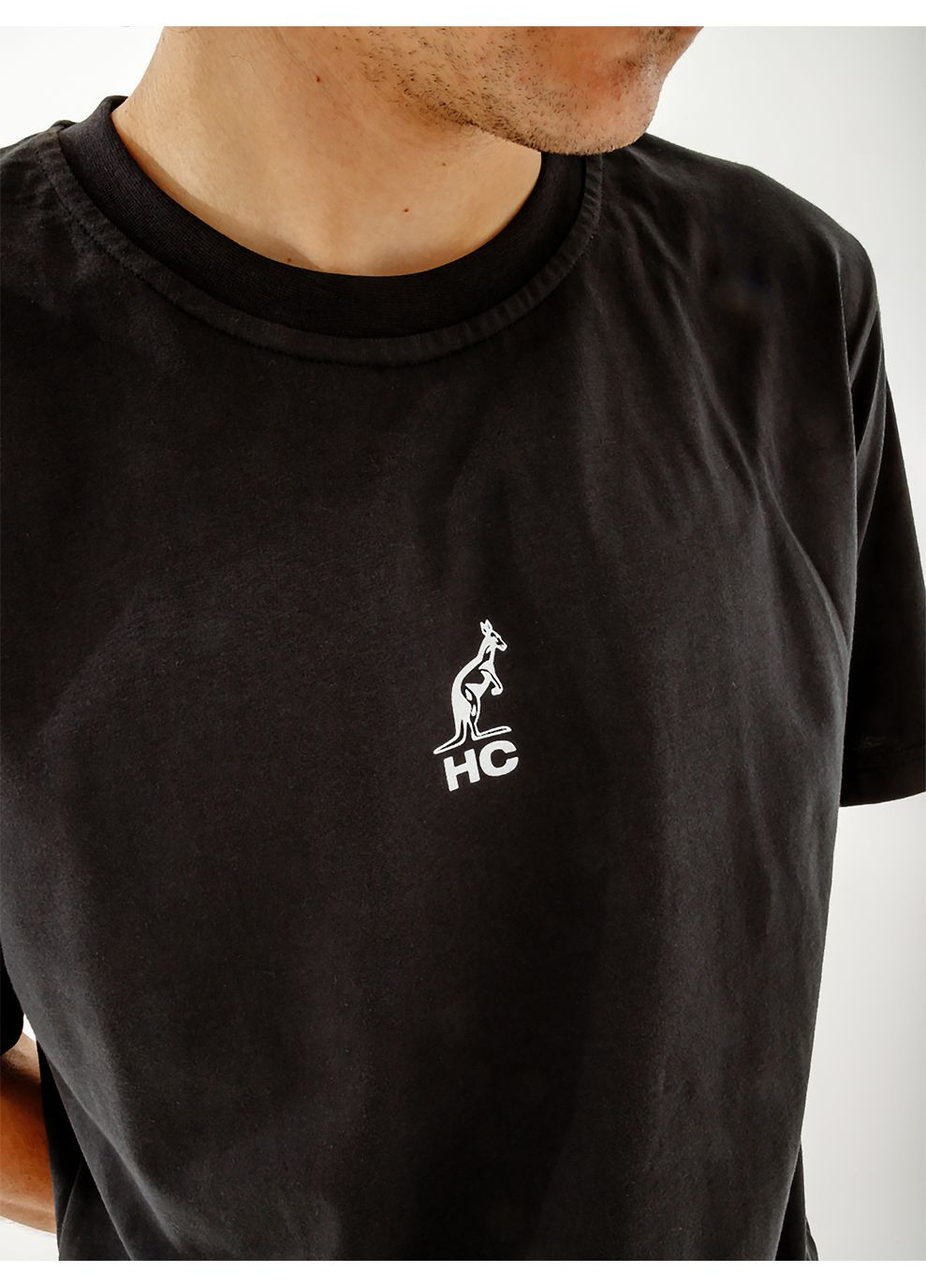 Черная мужская футболка punch cotton tee черный Australian