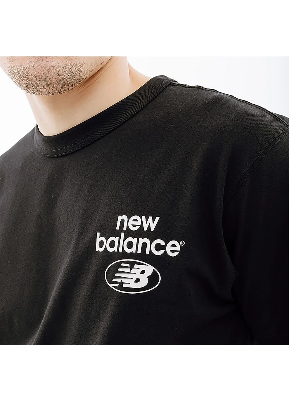 Черная мужская футболка essentials reimagined черный New Balance