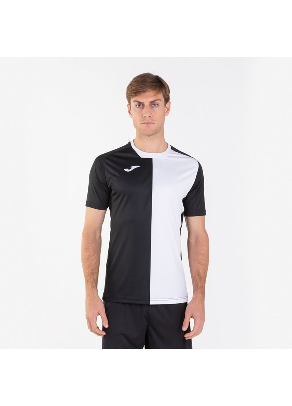 Комбінована футболка city t-shirt black-white s/s чорний,білий 101546.102 Joma