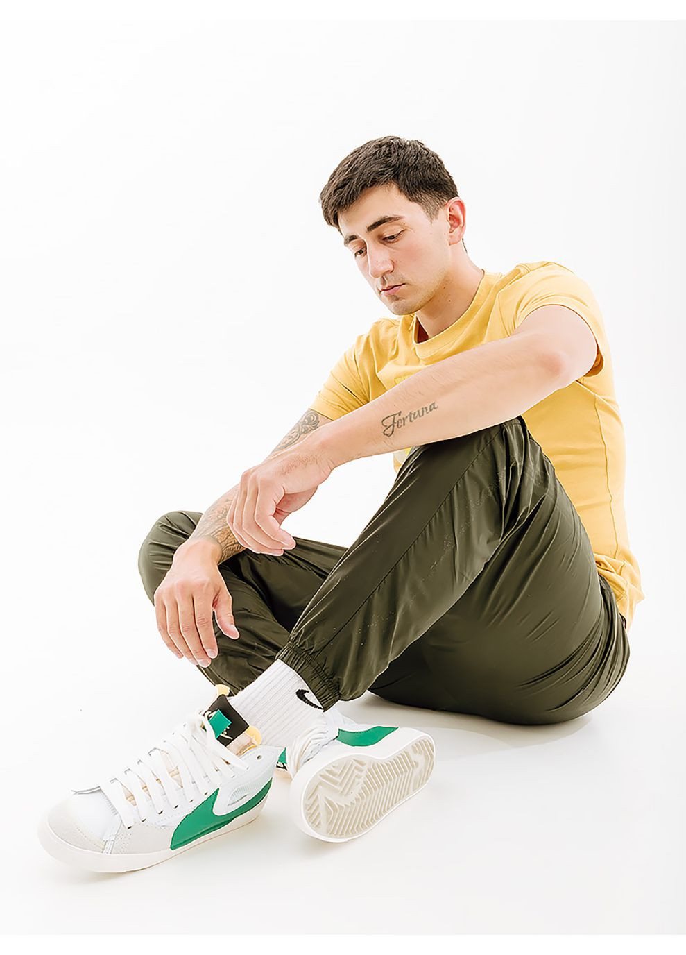 Жовта чоловіча футболка m nsw tee 12mo jdi жовтий Nike