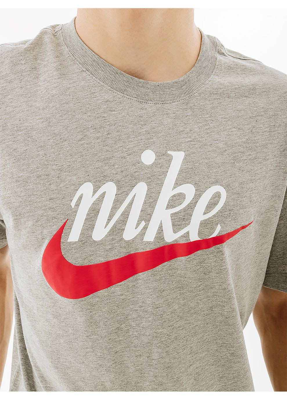 Серая мужская футболка m nsw tee futura 2 серый Nike