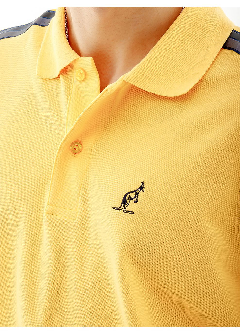 Желтая мужская футболка tape stripe polo club pique' жёлтый Australian