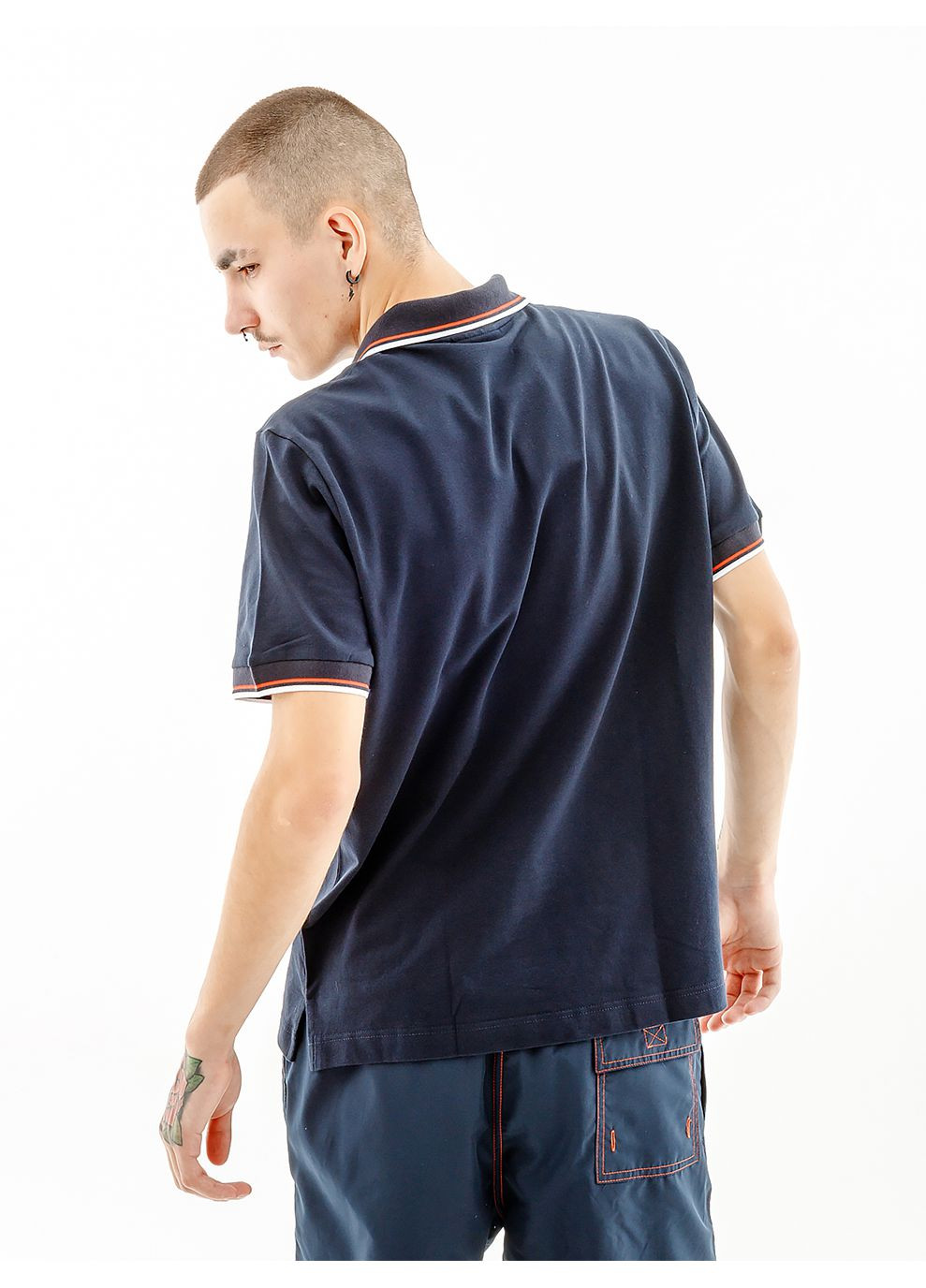 Синяя мужская футболка 2-stripe pique' polo - r-fit синий Australian