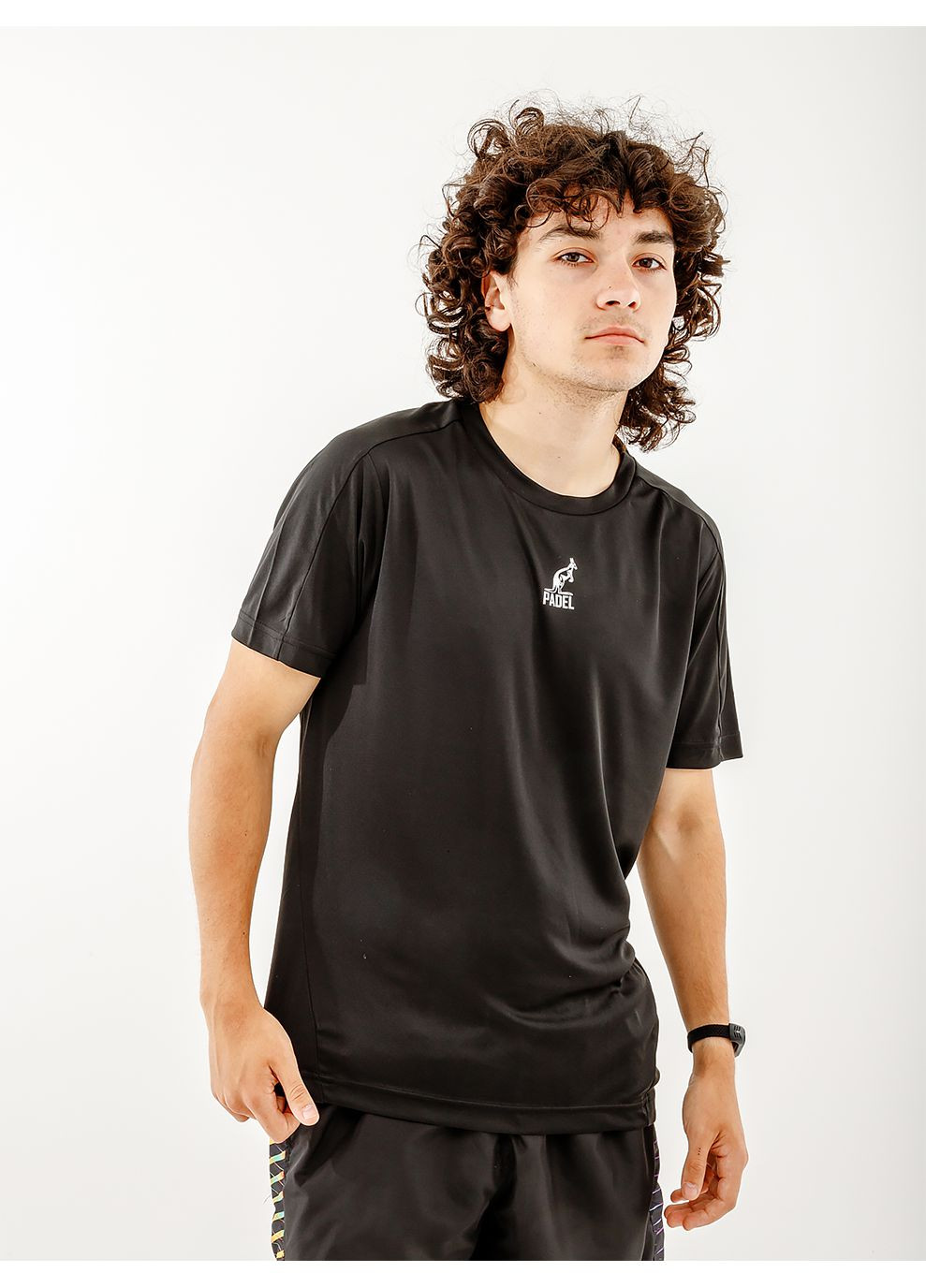 Чорна чоловіча футболка padel basic ace t-shirt чорний Australian