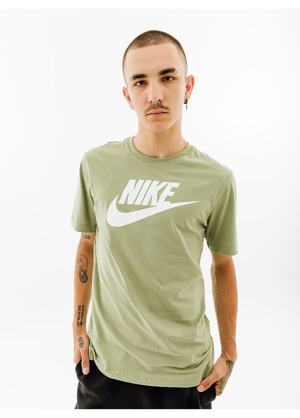 Зелена чоловіча футболка m nsw tee icon futura зелений Nike