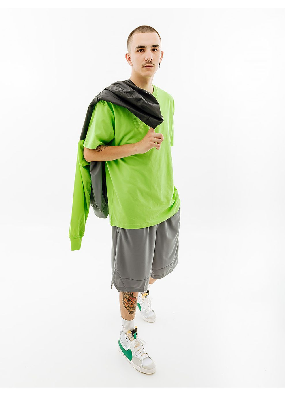 Салатовая мужская футболка m nsw tee m90 air салатовый l Nike