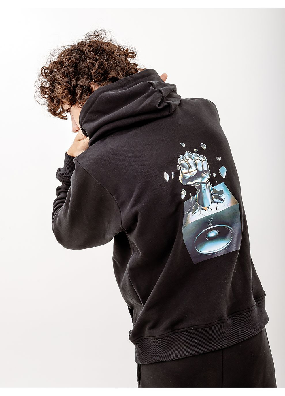 Мужское Худи PUNCH HOODIE FLEECE Черный Australian (268983125)