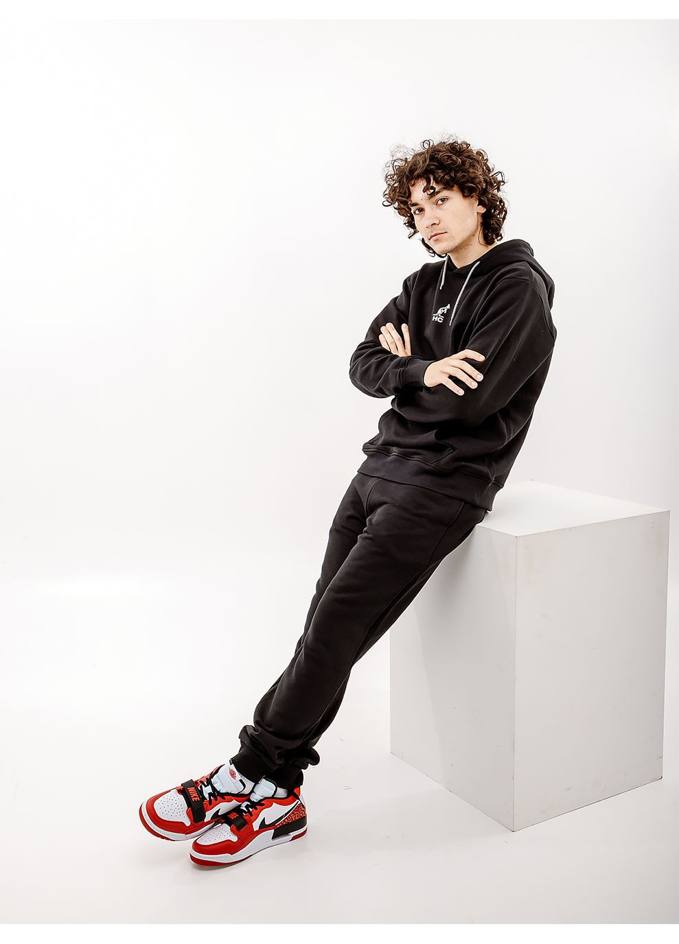 Мужское Худи PUNCH HOODIE FLEECE Черный Australian (268983125)