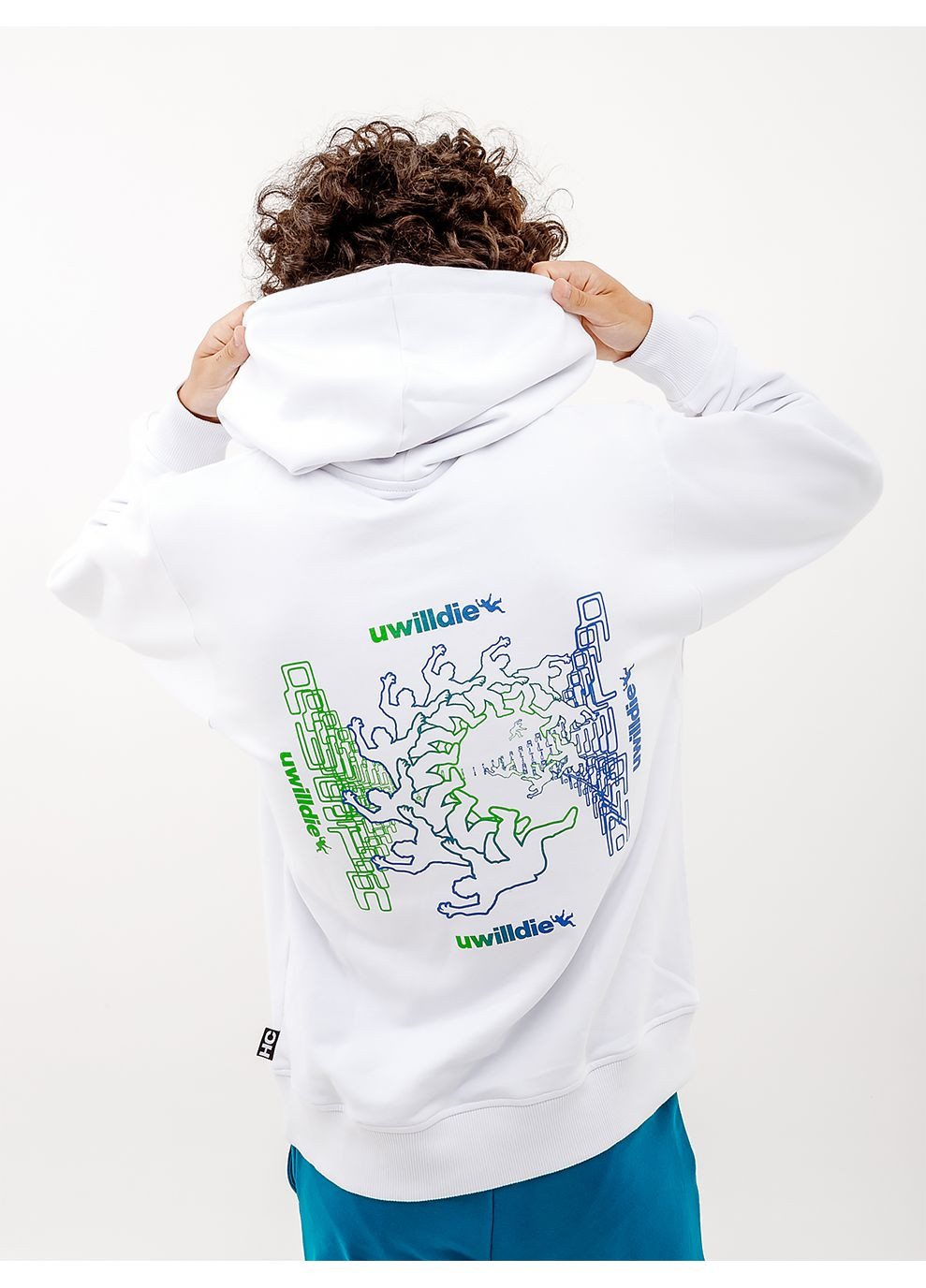 Мужское Худи UWILLDIE23 HOODIE FLEECE Белый Australian (268982872)