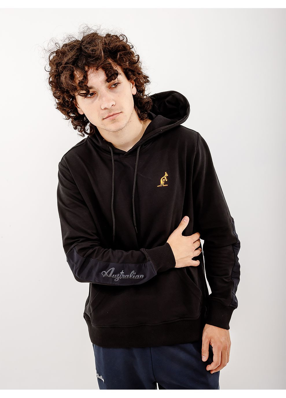 Мужское Худи CITY FLEECE-SLAM HOODIE Черный Australian (268982794)