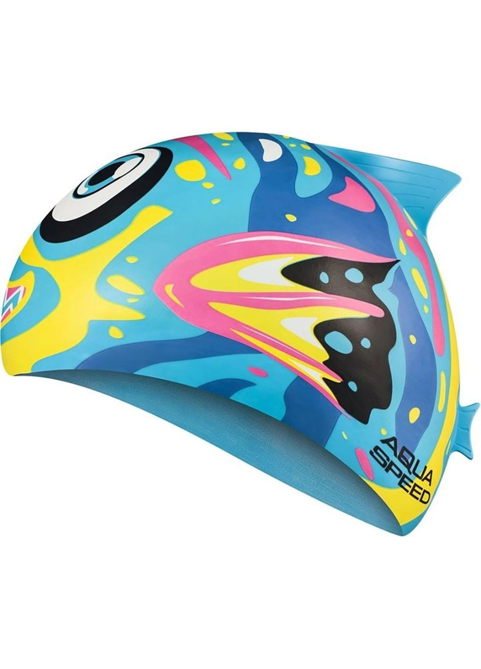 Шапка для плавання Aqua Speed ZOO FISH 8688 синій, темно-синій, жовтий, рожевий Діт Arena (268983106)