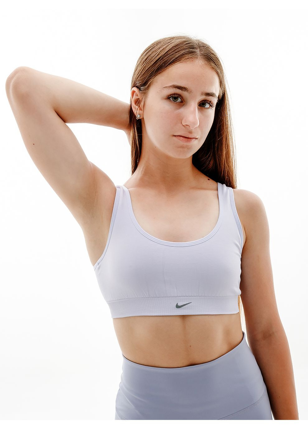 Жіночий Топ W NK ALATEEAMLESS BRA Фіолетовий Nike (268833288)