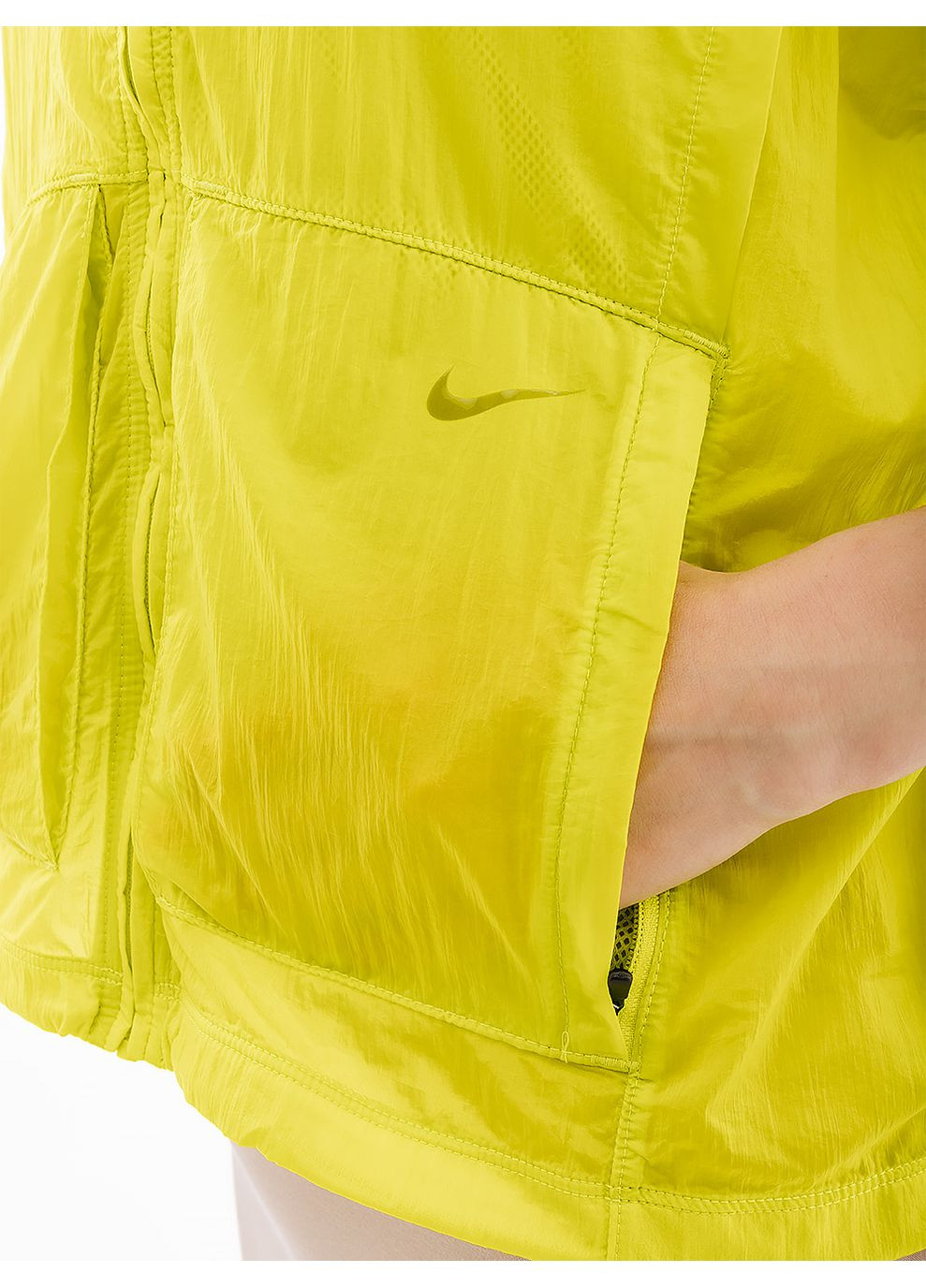 Салатовая демисезонная женская куртка w nk rpl cty rdy ss jacket салатовый Nike