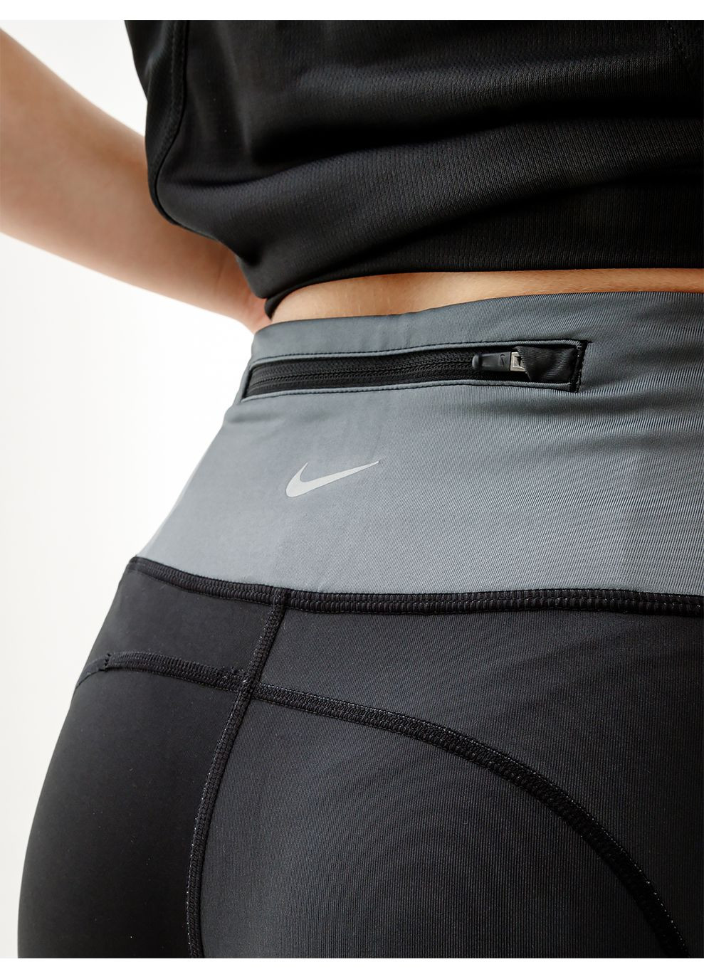 Черные демисезонные женские леггинсы w nk df fstr 7/8 tghtnl nv черный Nike