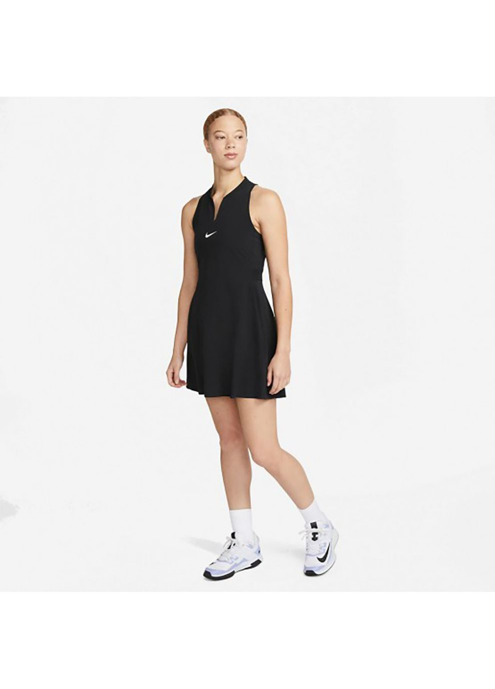 Чорна спортивна жіноче сукня df advtg dress чорний Nike однотонна
