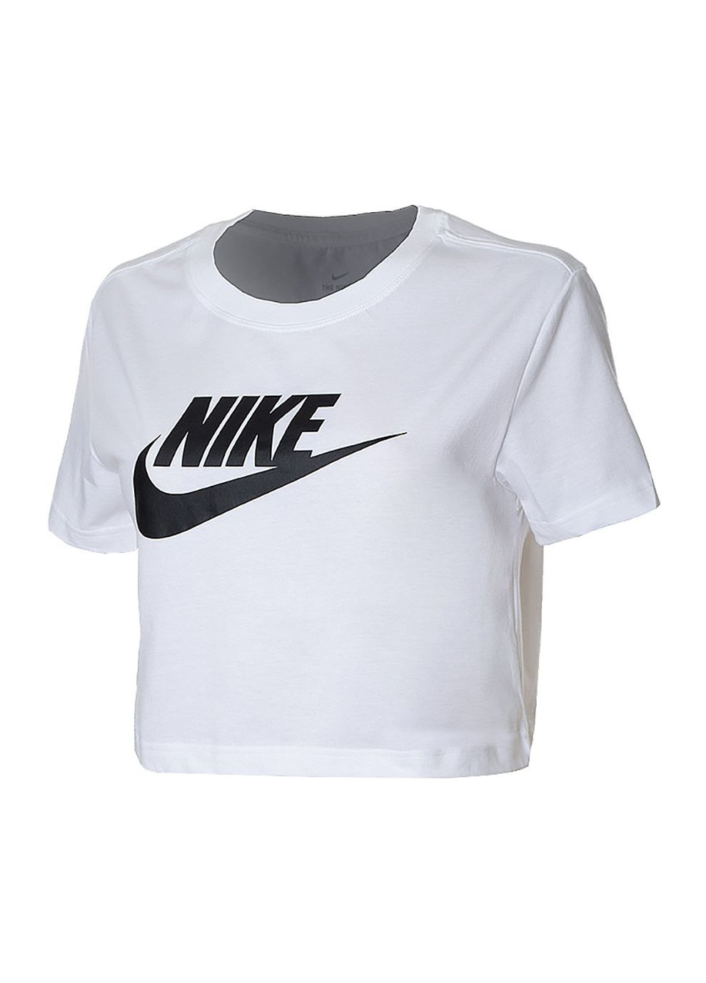 Белая летняя женская футболка w nsw tee essntl crp icn ftr белый Nike