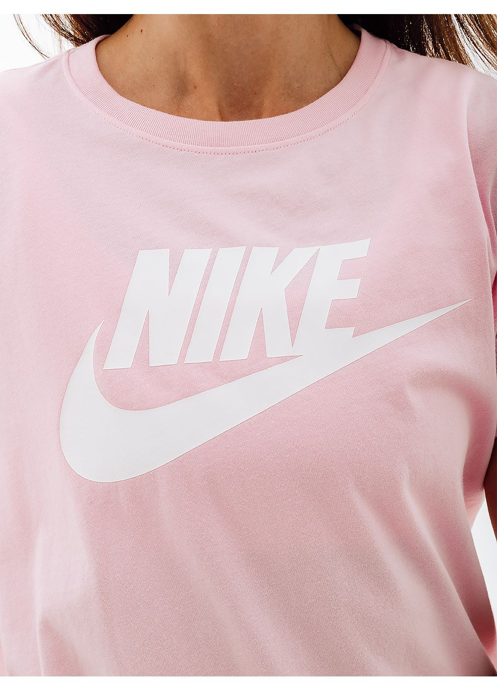 Рожева літня жіноча футболка w nsw tee essntl icn ftra рожевий Nike