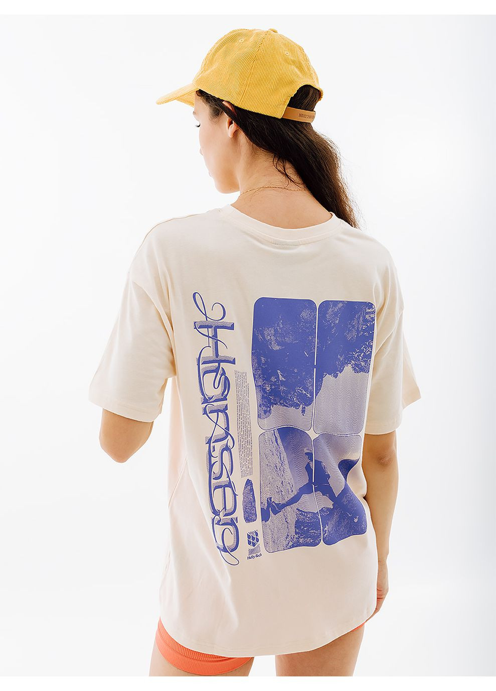 Бежевая летняя женская футболка w play t-shirt бежевый Helly Hansen