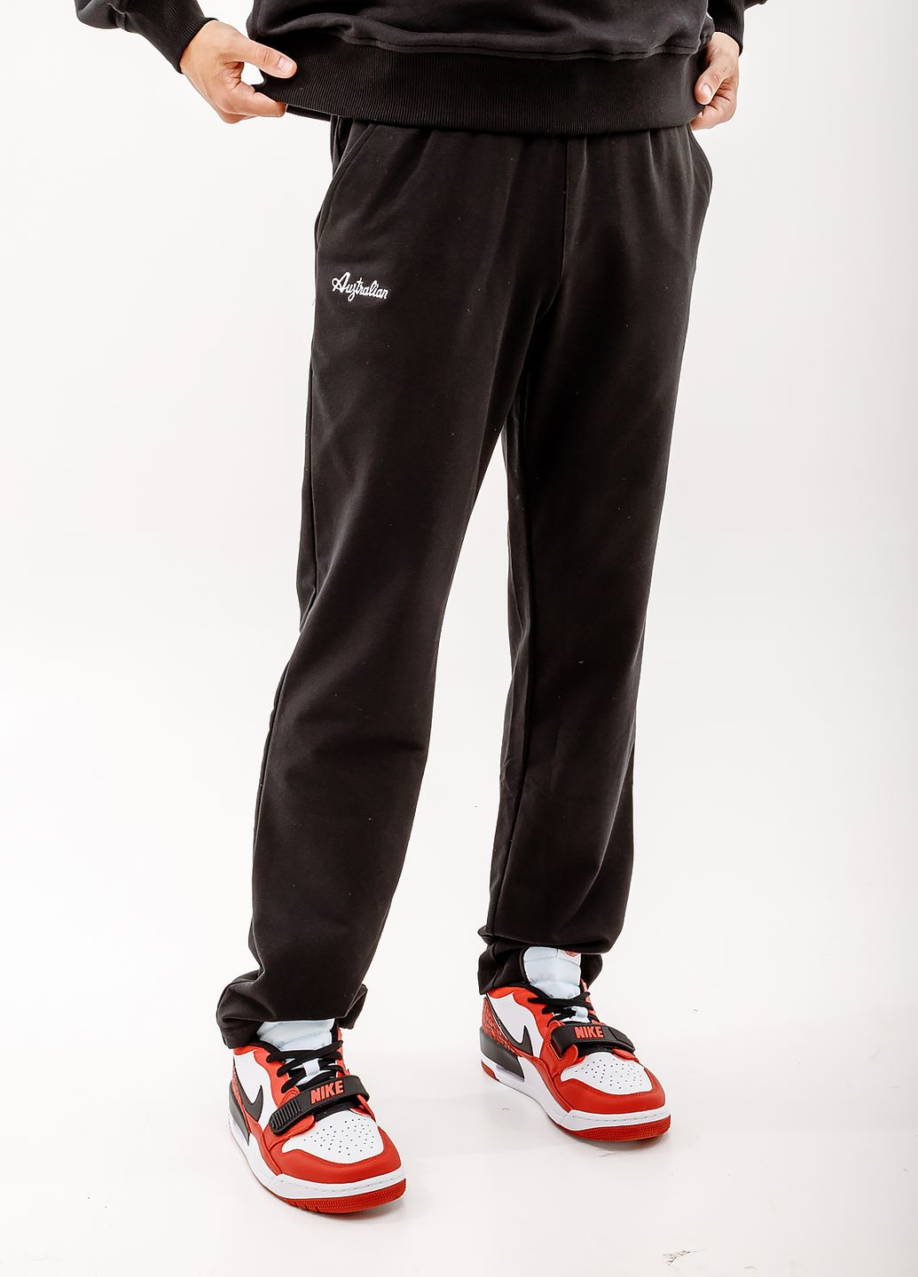 Мужские Брюки ESSENTIALS FLEECE TROUSERS Черный Australian (268832713)