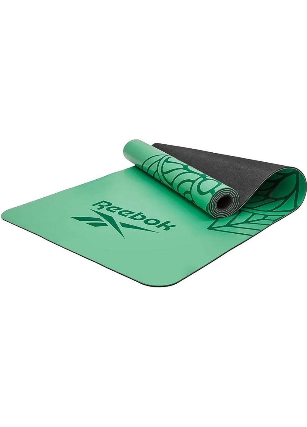 Двосторонній килимок для йоги Natural Rubber Yoga Mat рзелений Reebok (268832106)