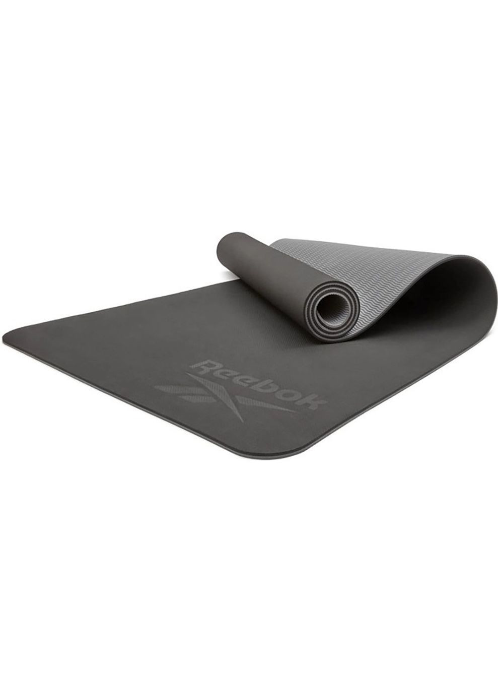 Двосторонній килимок для йоги Double Sided 4mm Yoga Mat сірий Reebok (268833366)