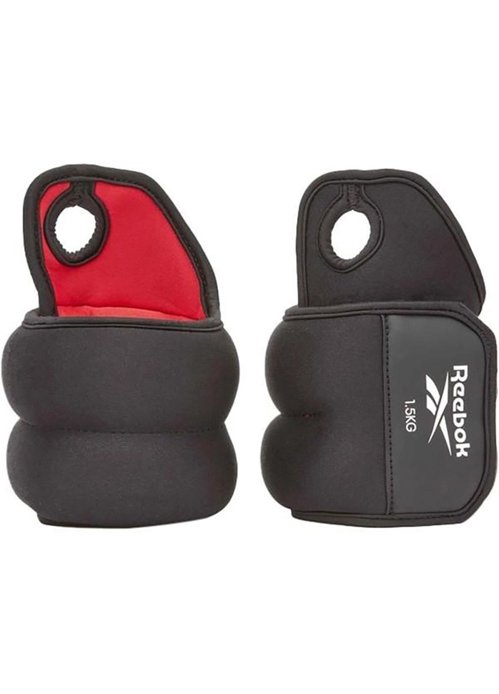 Утяжелители запястья Wrist Weights черный, красный Уни 1 кг Reebok (268832922)
