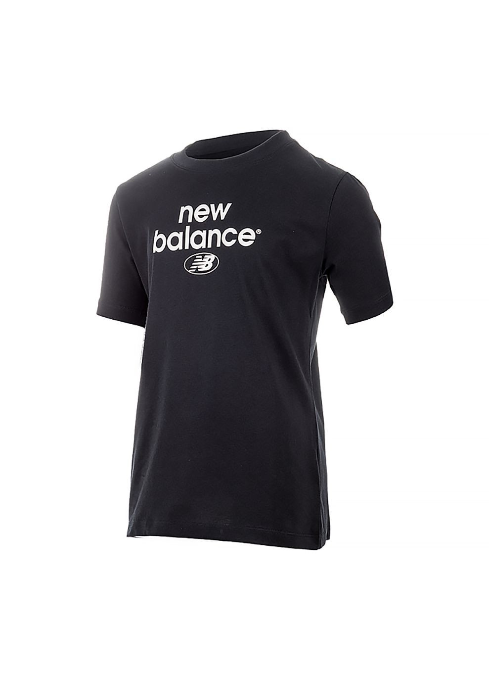 Черная демисезонная детская футболка essentials reimagined arch. черный New Balance