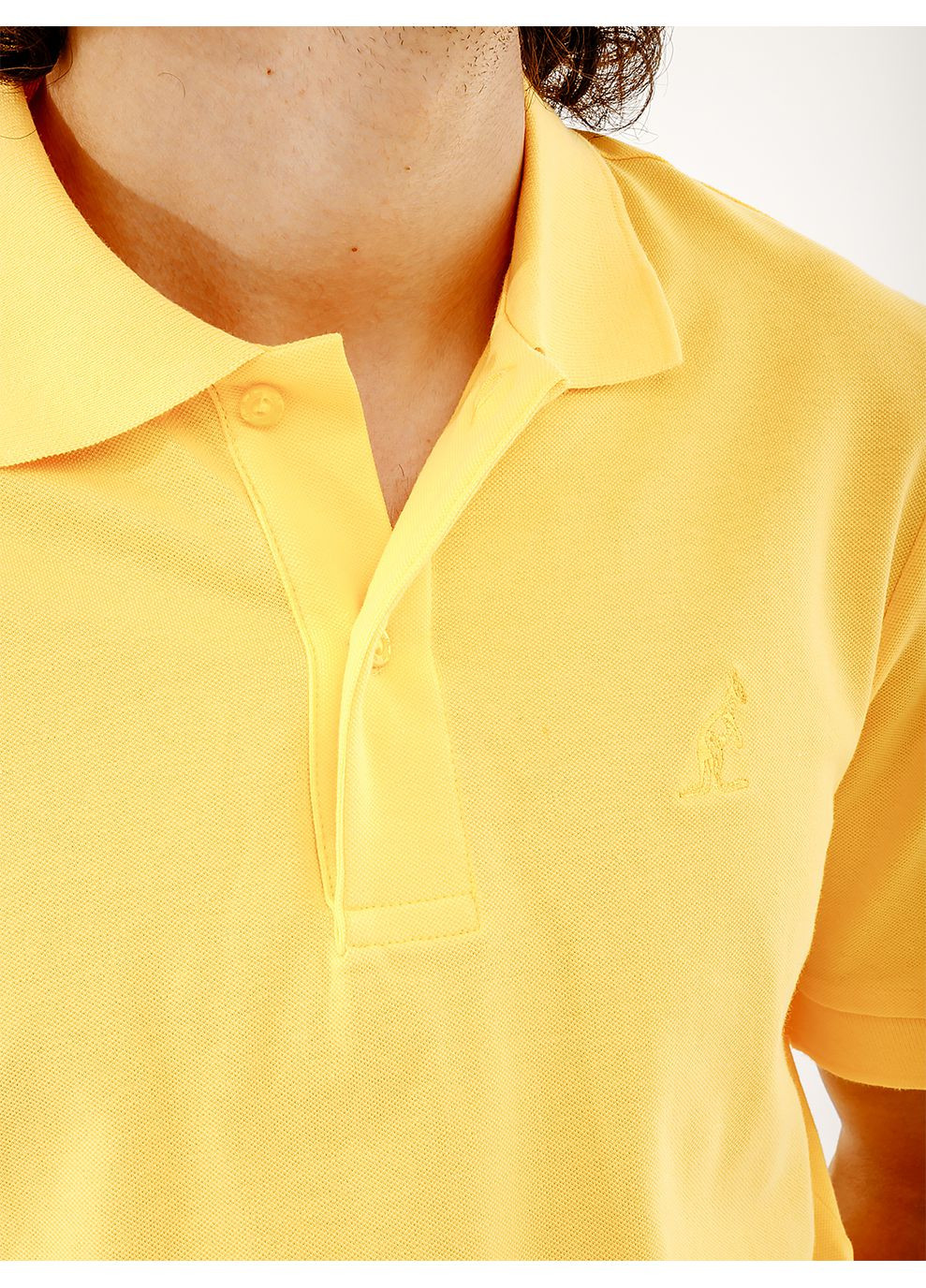 Желтая футболка-мужское поло easy pique' el polo r-fit жёлтый для мужчин Australian