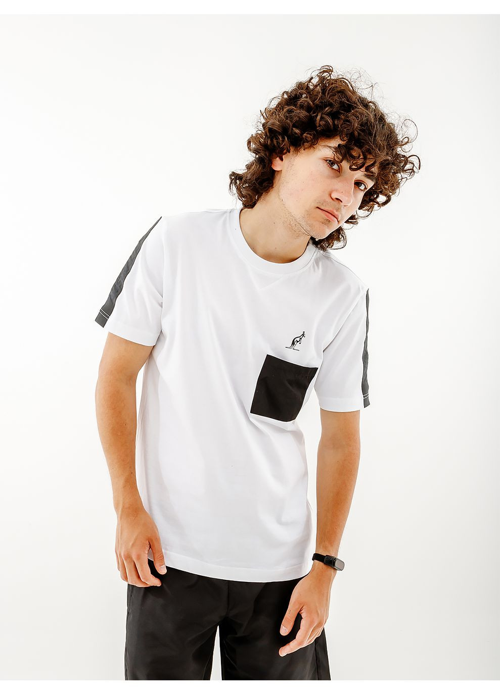 Белая мужская футболка impact cotton t-shirt белый Australian