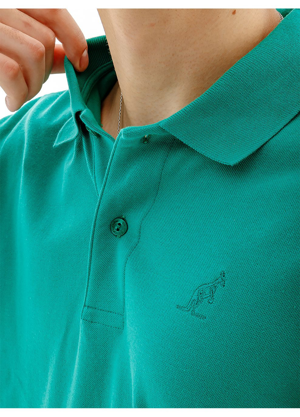 Зеленая мужская футболка easy pique' el polo r-fit зеленый Australian