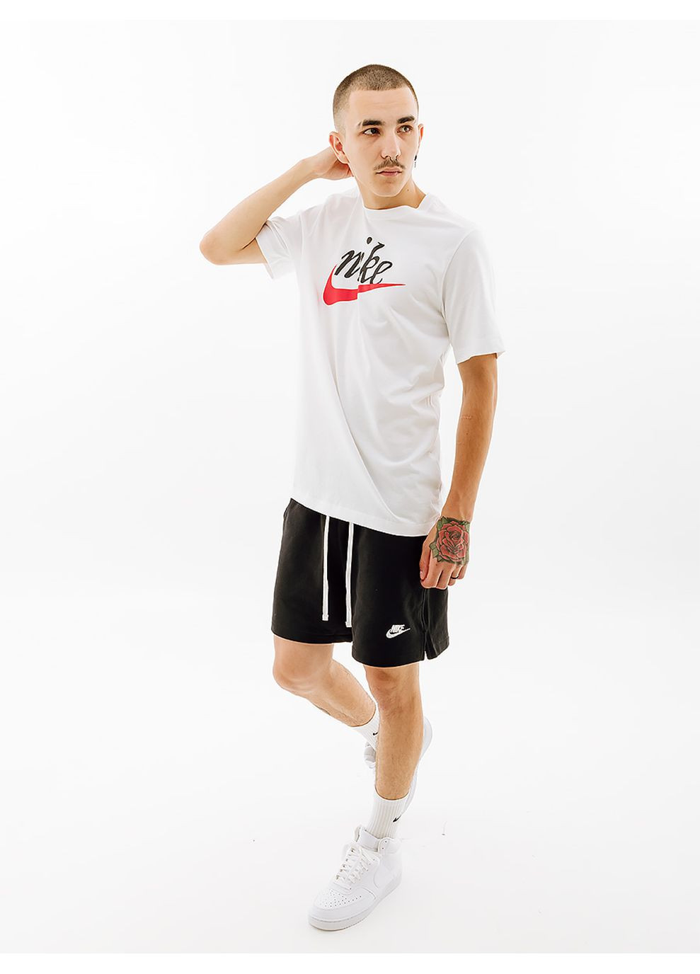 Белая мужская футболка m nsw tee futura 2 белый Nike