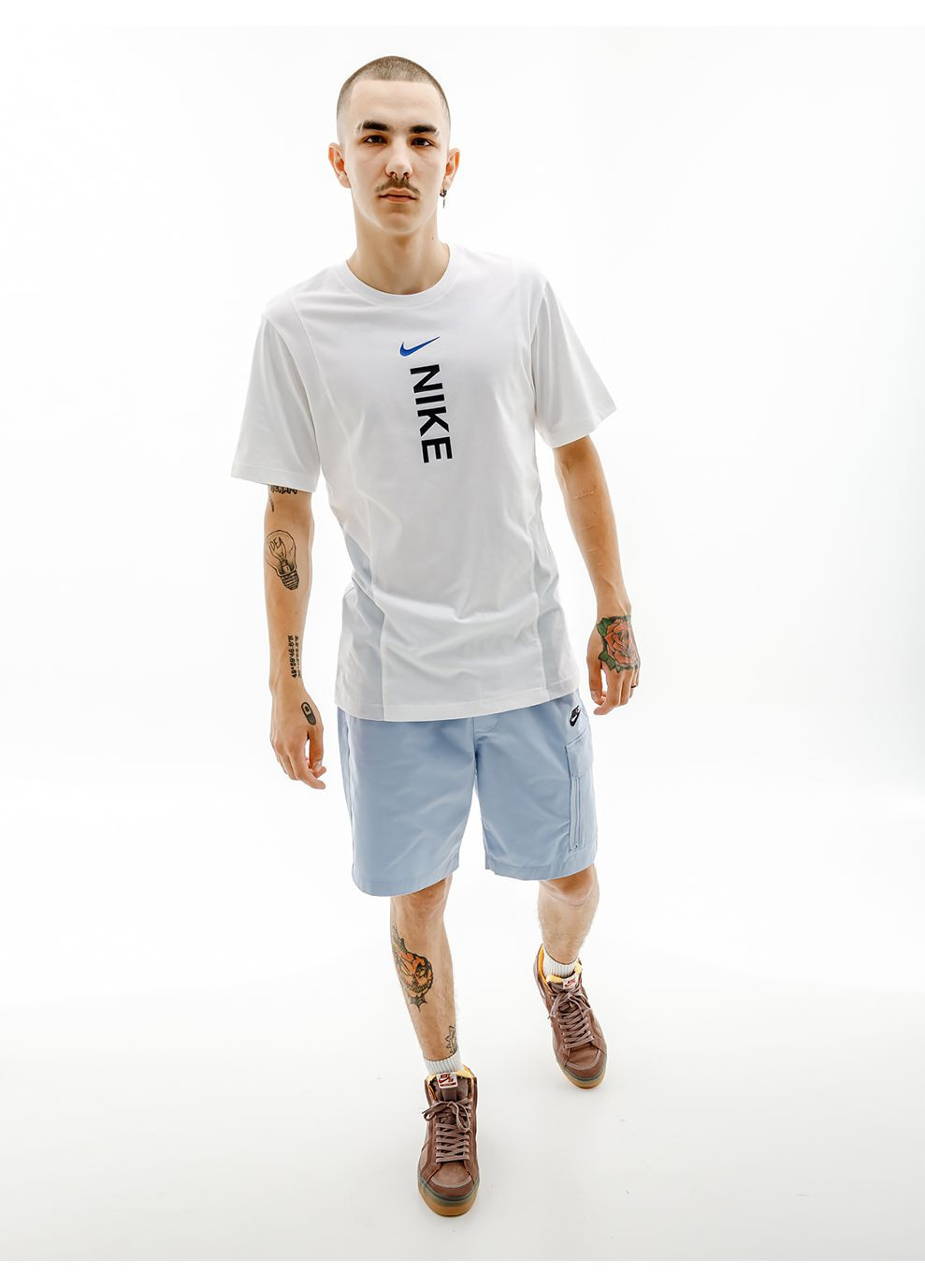 Белая мужская футболка m nsw hybrid ss top белый Nike
