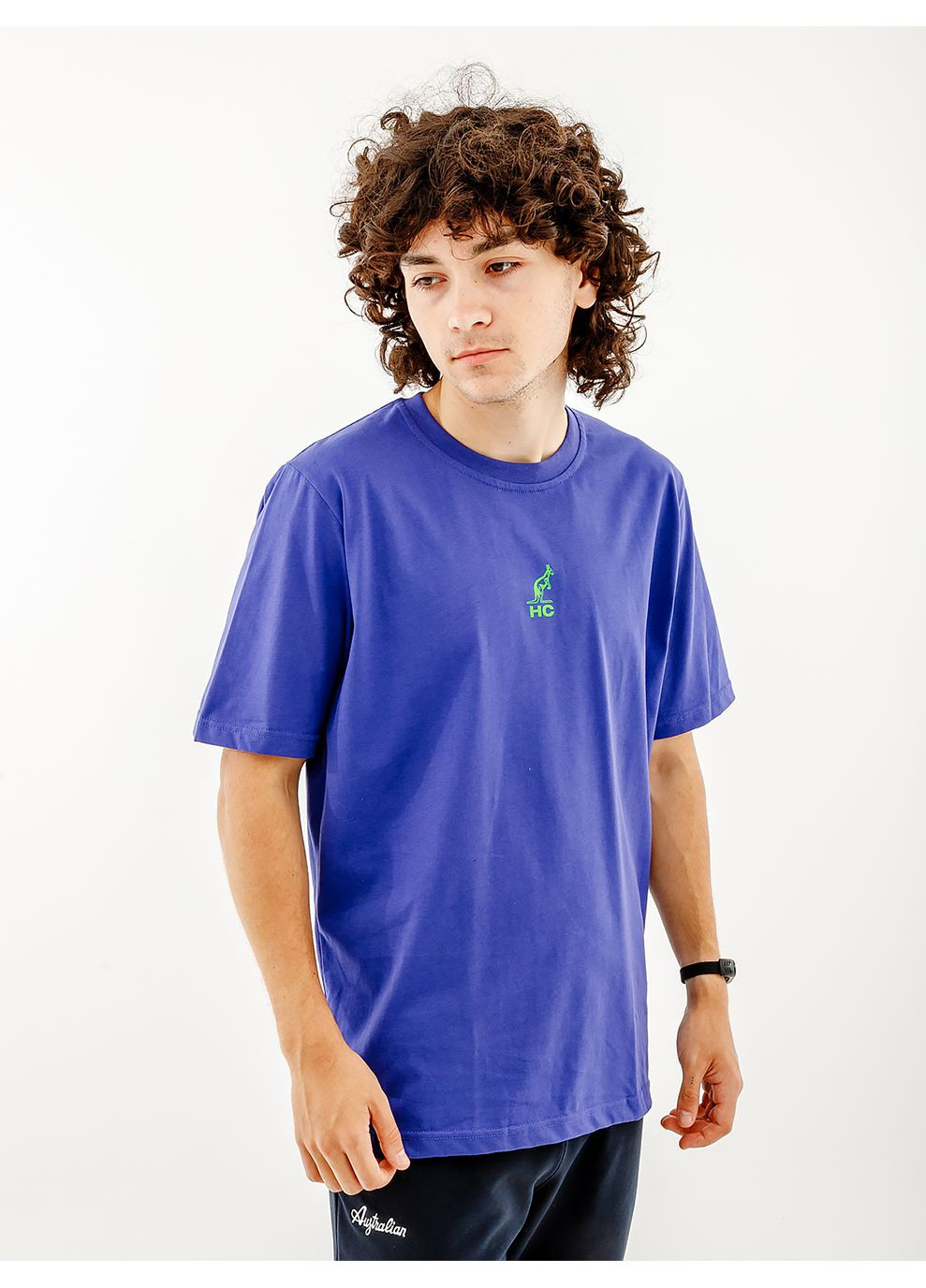 Синя чоловіча футболка zoom cotton tee синій Australian