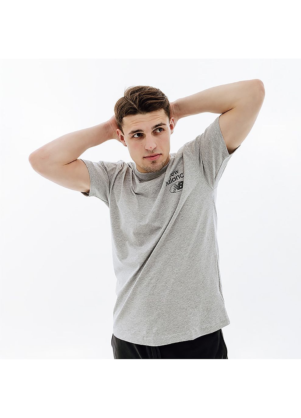 Серая мужская футболка essentials reimagined серый New Balance