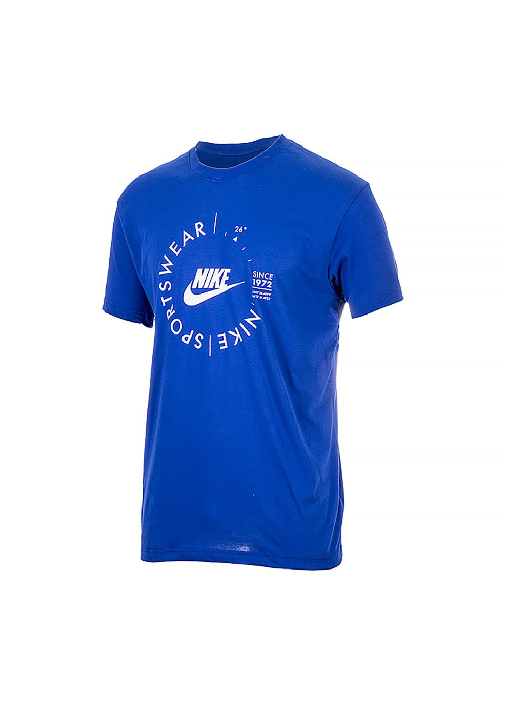 Синяя мужская футболка m nsw spu ss tee синий Nike