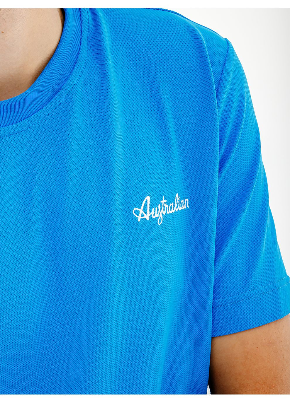 Голубая мужская футболка easy tech pique' t-shirt r-fit голубой Australian